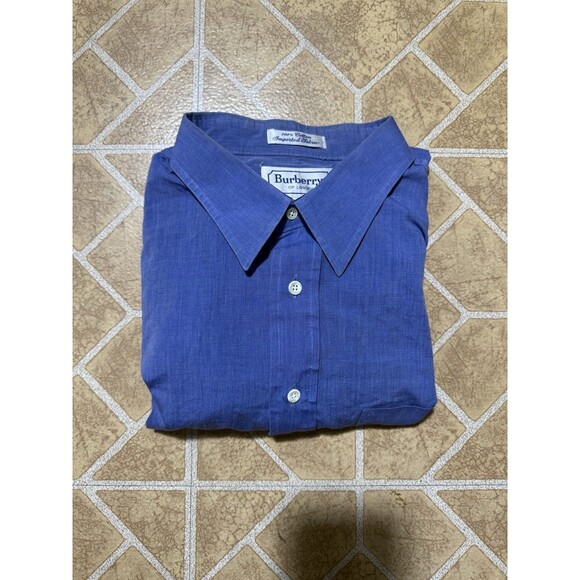 Burberry's Other - Vintage Burberrys of London Men's Shirt 17.5-35 Blue 100% Cotton Made in USA